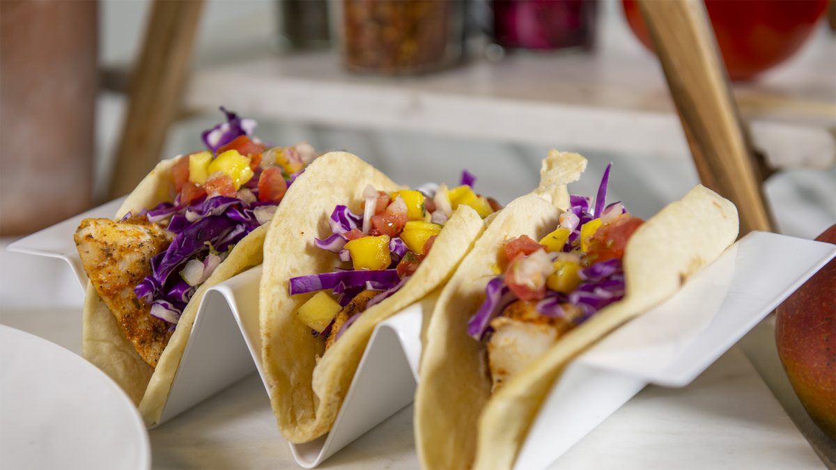 Recipes with Heart | Grilled Fish Tacos with Mango Salsa | The Texas ...