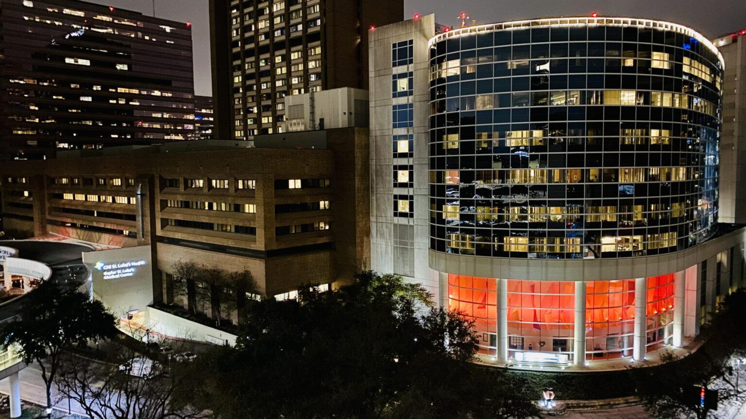 The Texas Heart Institute Denton A. Cooley Building Lights Red This ...